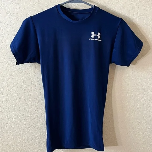 3 Pack Boy Under Armour Men's T-Shirts - Navy, Blue, Red - Picture 3 of 8